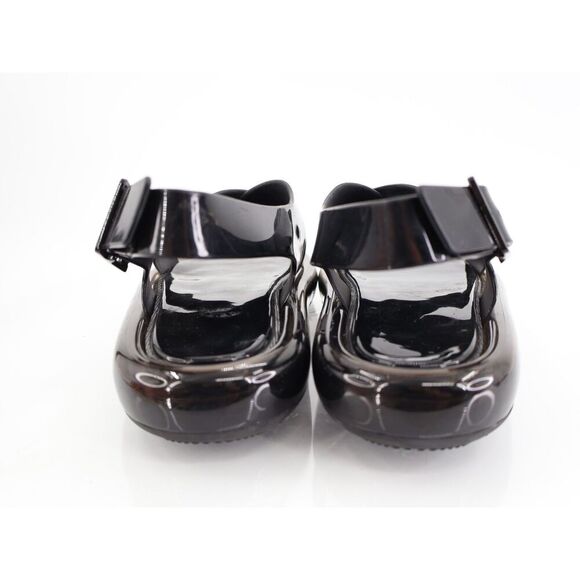 Tory Burch Crisscross Strap Bubble Jelly Sandal Size 8 B Black Slingback Flats - Picture 6 of 9